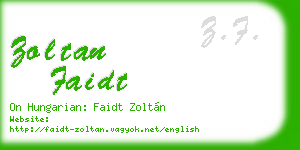 zoltan faidt business card